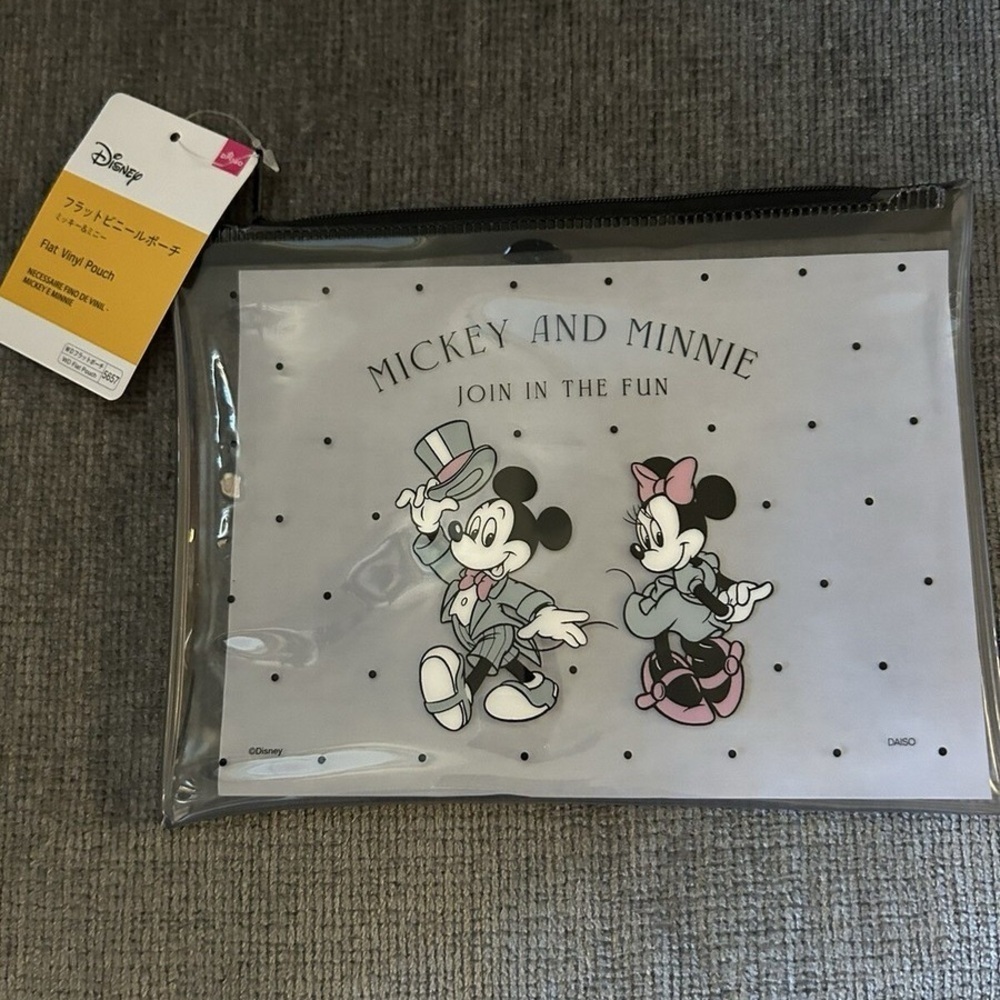 Disney Mickey and Minnie Black and White Pouch